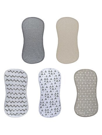 Lot de 10 bavoirs bébé pour épaule 100% coton - Monsieur Bébé