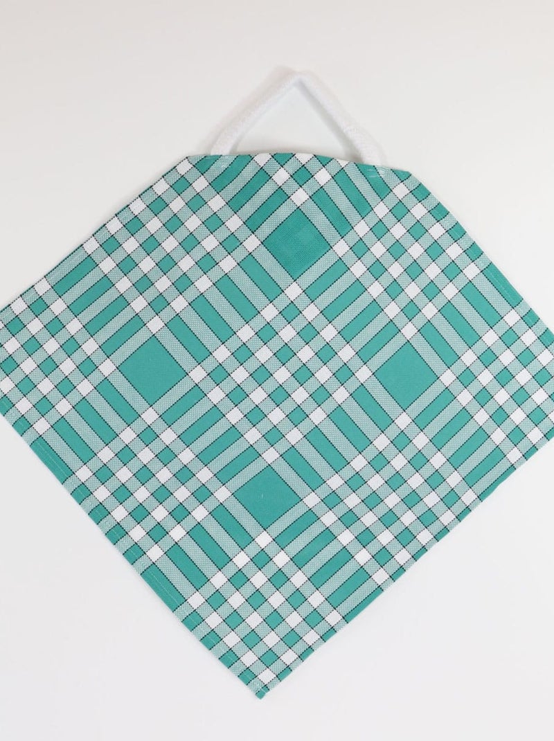 Lot de 10 bavoirs coton carreaux vichy CLEAN Rouge - Kiabi