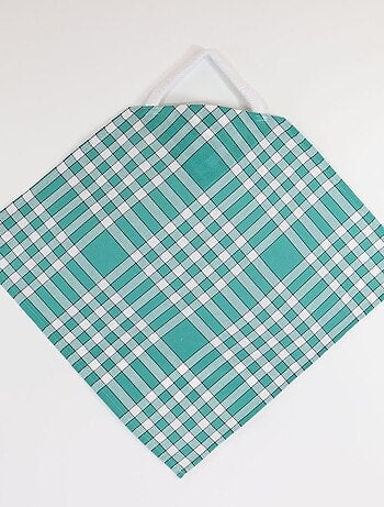 Lot de 10 bavoirs coton carreaux vichy CLEAN