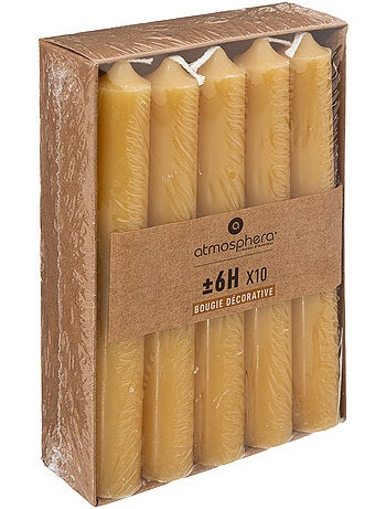Lot de 10 bougies bâtons HUGO
