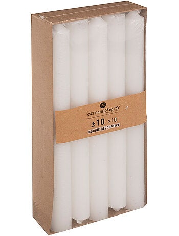 Lot de 10 bougies bâtons MANY