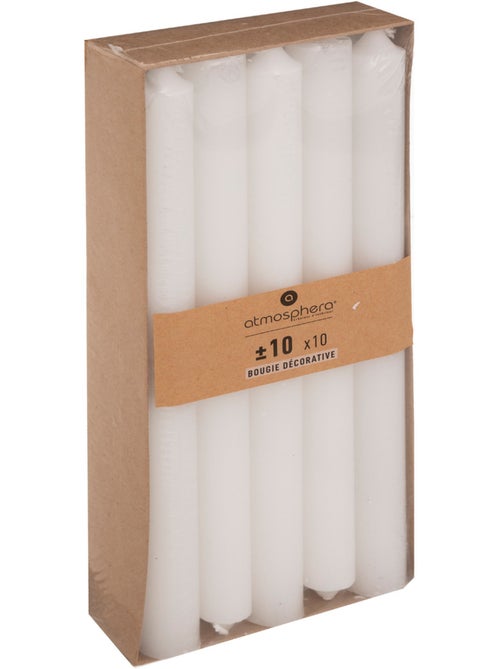 Lot de 10 bougies bâtons MANY - Kiabi