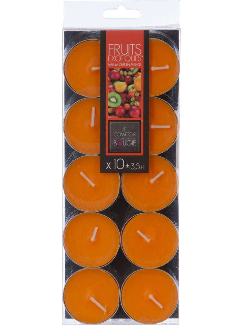 Lot de 10 bougies parfumées NINA Orange - Kiabi
