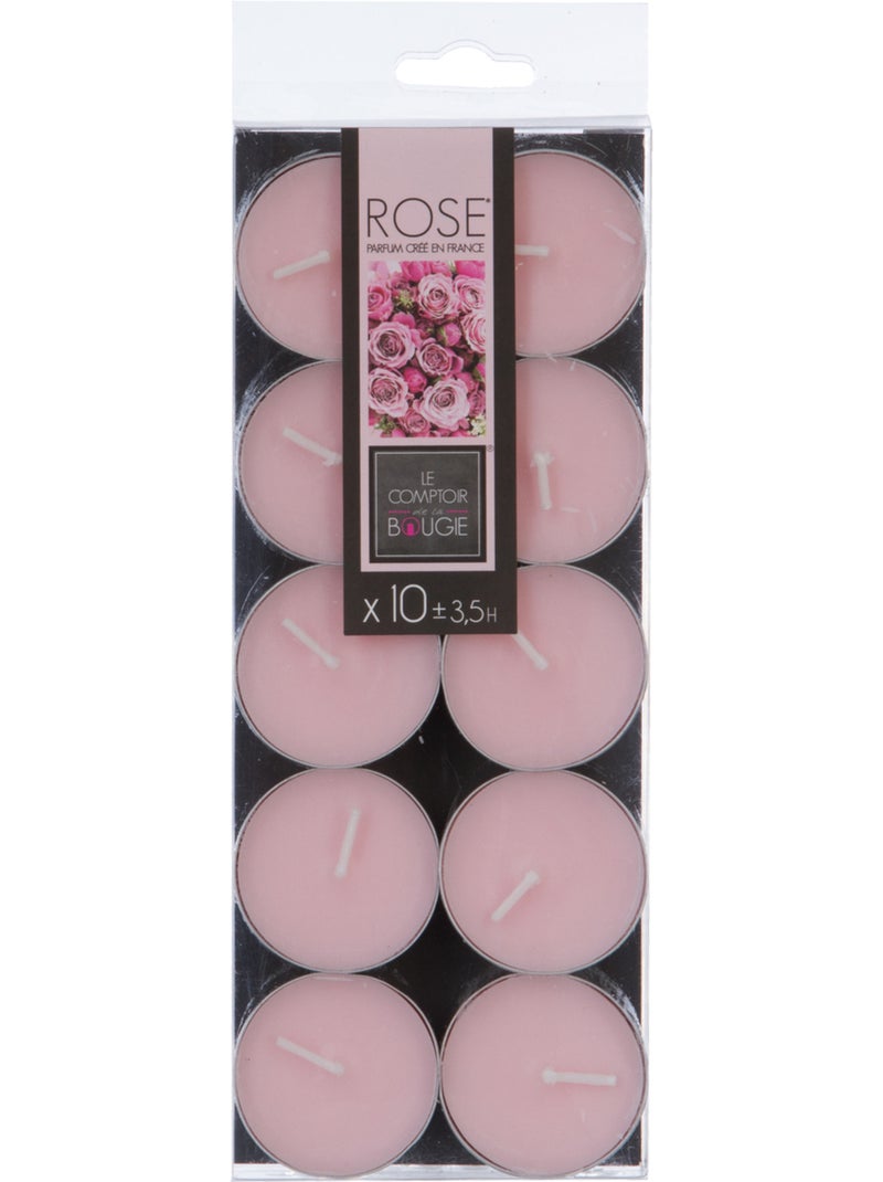 Lot de 10 bougies parfumées NINA Rose - Kiabi