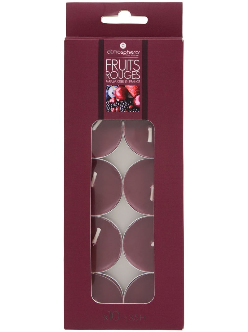 Lot de 10 bougies parfumées NINA Rouge - Kiabi