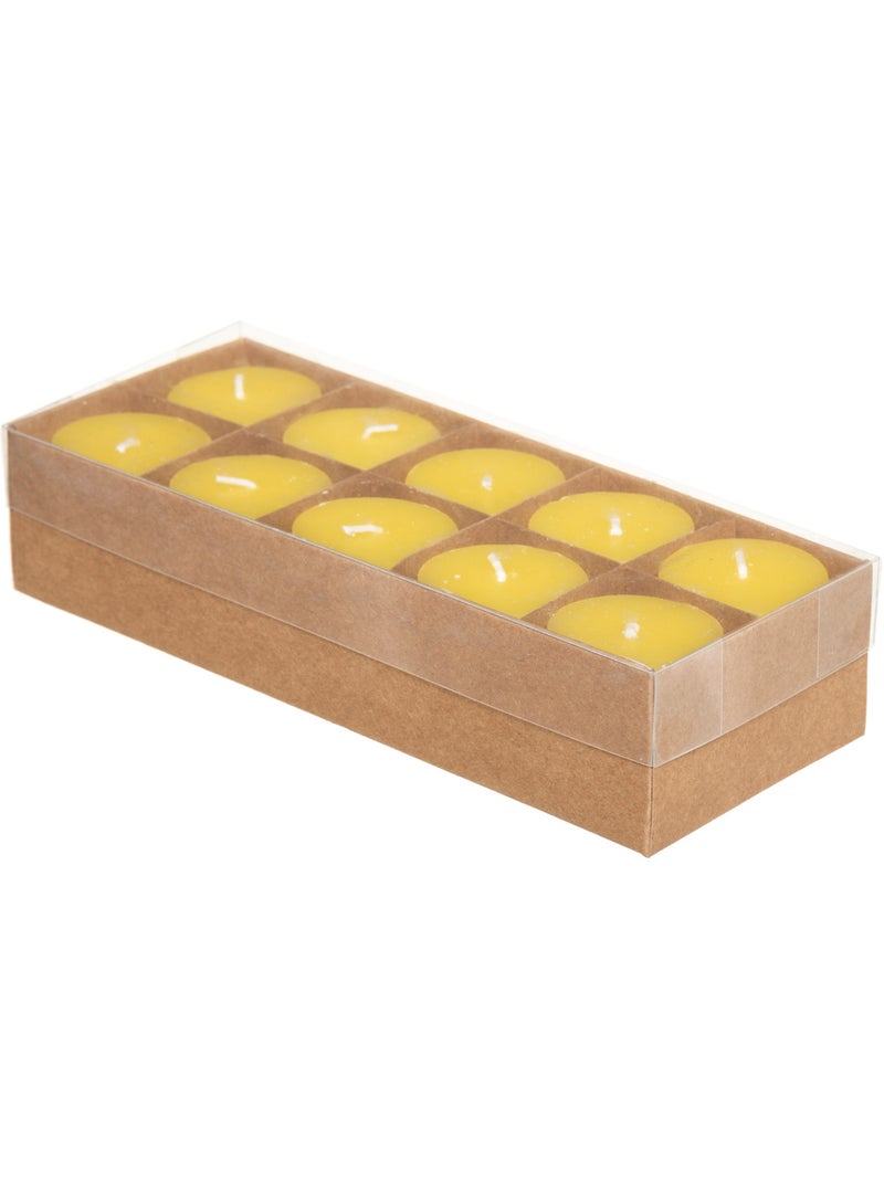 Lot de 10 bougies parfumées ODY Jaune - Kiabi
