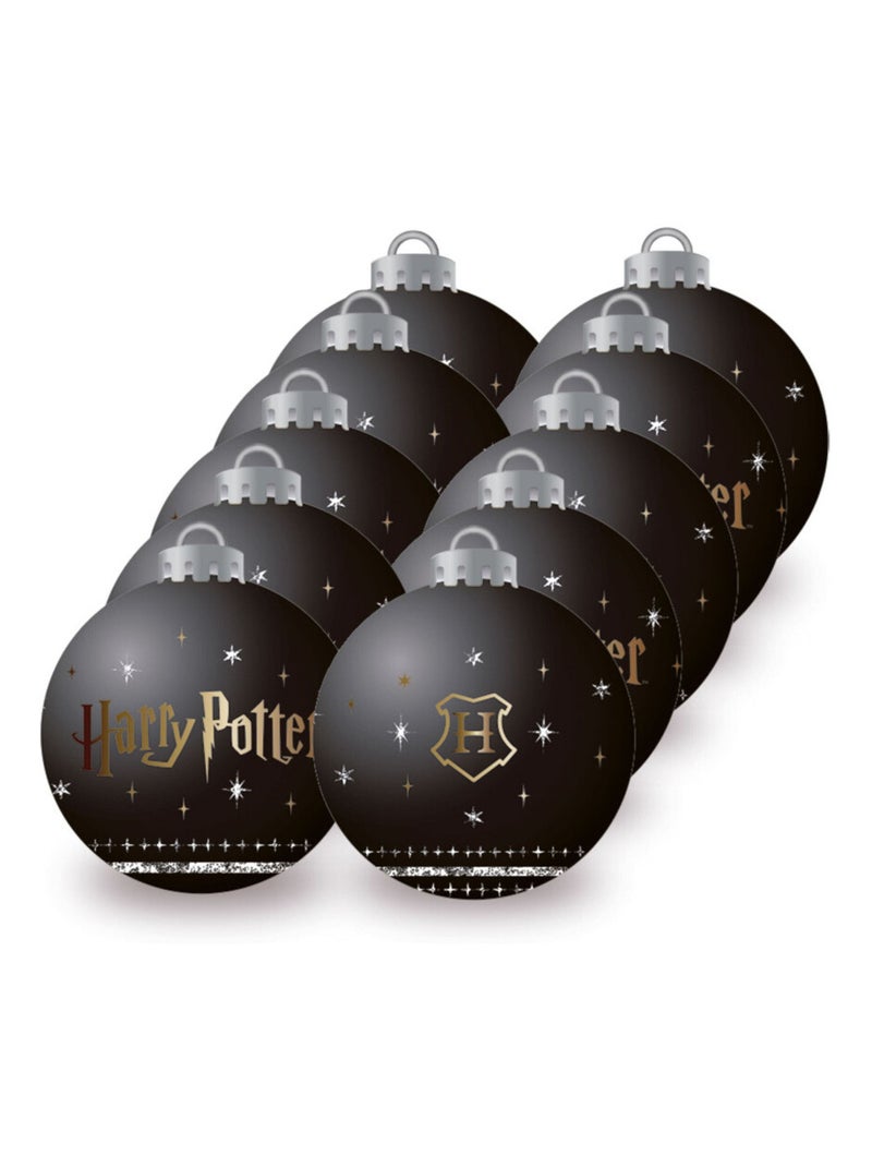Lot de 10 Boules de Noël - Couleur Noir - Harry Potter Multicolore - Kiabi