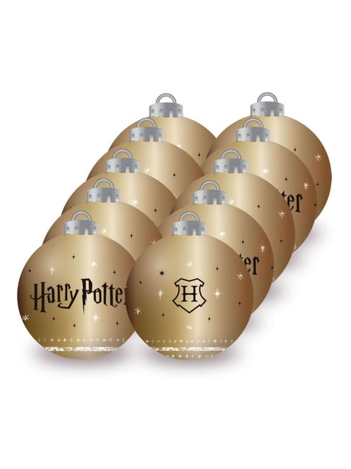 Lot de 10 Boules de Noël - Couleur Or - Harry Potter - Kiabi
