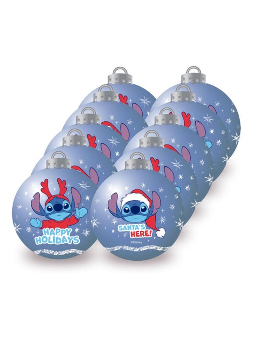 Lot de 10 Boules de Noël - Disney Lilo & Stitch happy - Kiabi