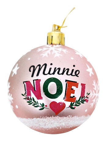 Lot de 10 Boules de Noël - Disney Minnie - Rose - 6 cm
