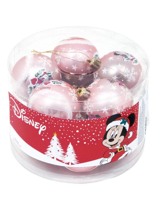 Lot de 10 Boules de Noël - Disney Minnie - Rose - 6 cm - Kiabi