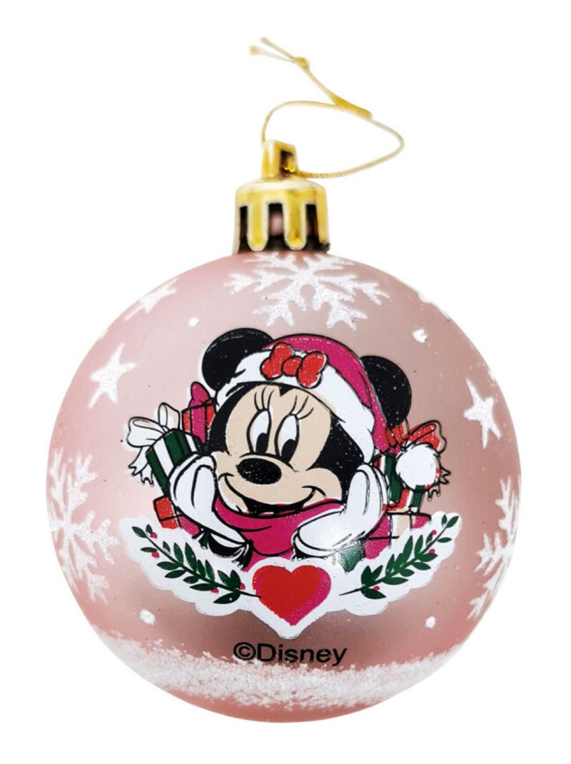 Lot de 10 Boules de Noël - Disney Minnie - Rose - 6 cm Rose - Kiabi