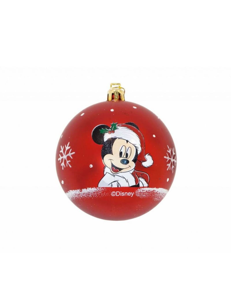 Lot de 10 boules de Noël 6cm - Mickey Rouge - Kiabi