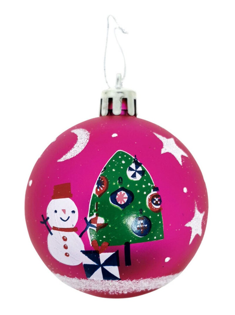 Lot de 10 boules de Noël 6cm - Peppa Pig Rose - Kiabi