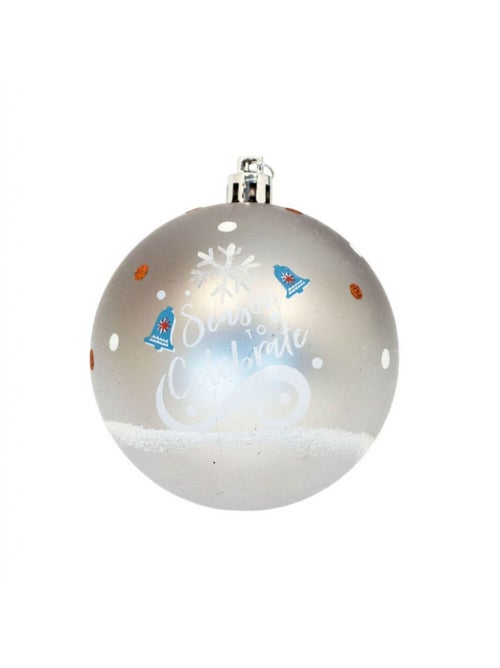 Lot de 10 boules de Noël argentées 6cm - La Reine des Neiges II - Kiabi