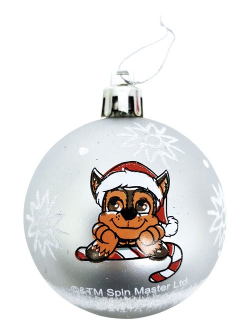 Lot de 10 boules de Noël argentées 6cm - Pat Patrouille - Kiabi