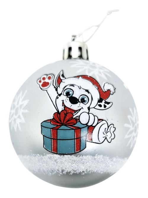 Lot de 10 boules de Noël argentées 6cm - Pat Patrouille - Kiabi