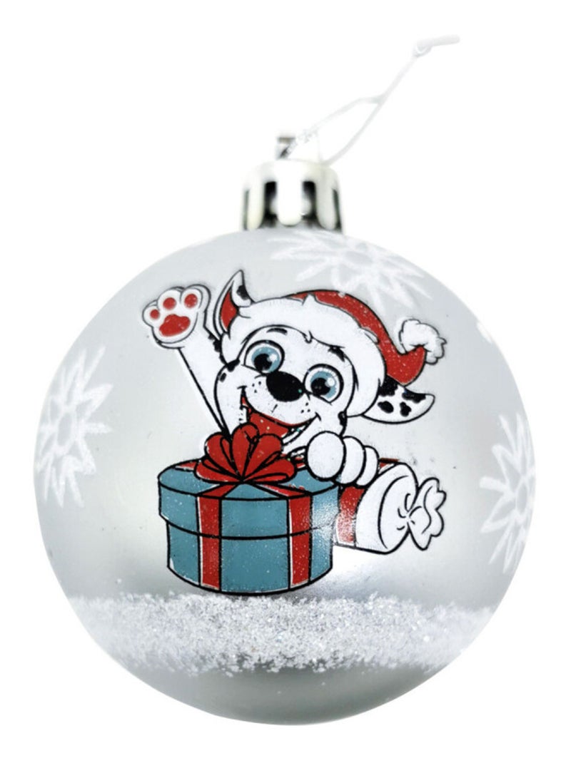 Lot de 10 boules de Noël argentées 6cm - Pat Patrouille Gris - Kiabi