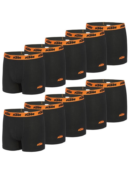 Lot de 10 Boxers coton homme KTM Ceinture colorée Ktm - Kiabi
