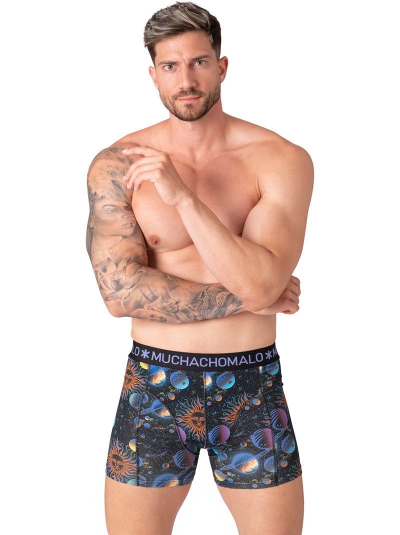 Lot de 10 boxers homme Muchachomalo Bleu Noir - Kiabi