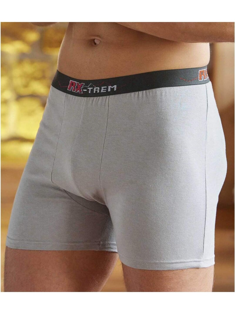 Lot de 10 boxers unis  - atlas for men Gris Noir - Kiabi