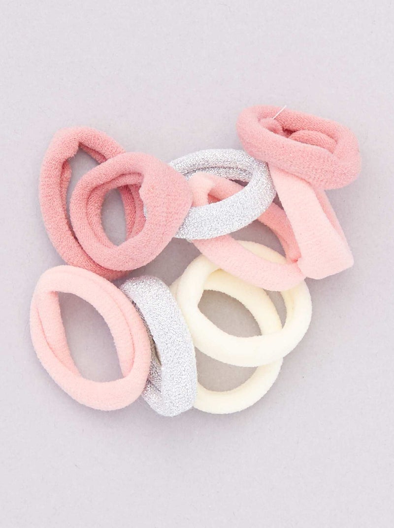 Lot de 10 chouchous élastiqués rose - Kiabi
