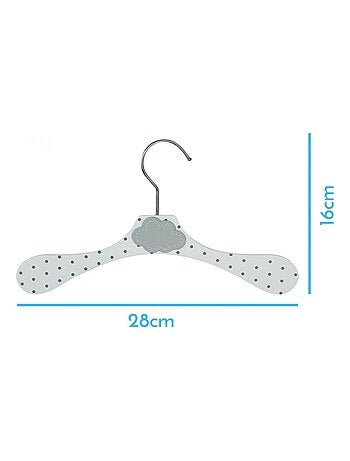 Lot de 10 cintres en bois pour bébé, enfant avec crochet pivotant - Monsieur Bébé