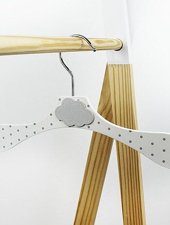 Lot de 10 cintres en bois pour bébé, enfant avec crochet pivotant - Monsieur Bébé