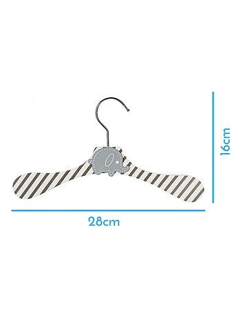 Lot de 10 cintres en bois pour bébé, enfant avec crochet pivotant - Monsieur Bébé
