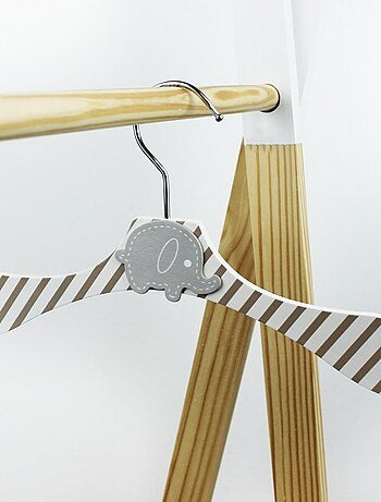 Lot de 10 cintres en bois pour bébé, enfant avec crochet pivotant - Monsieur Bébé