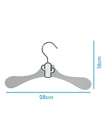 Lot de 10 cintres en bois pour bébé, enfant avec crochet pivotant - Monsieur Bébé