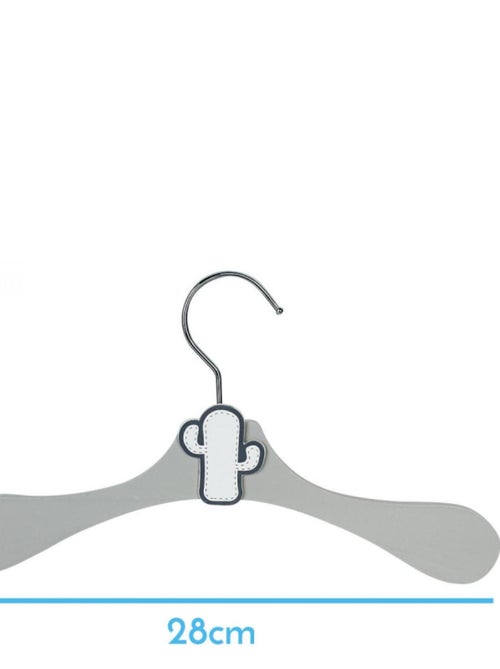 Lot de 10 cintres en bois pour bébé, enfant avec crochet pivotant  - Monsieur Bébé - Kiabi