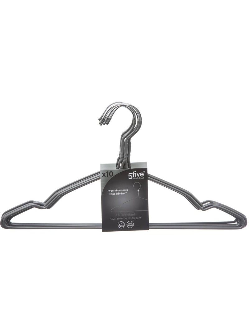 Lot de 10 cintres en métal hang'up Gris - Kiabi