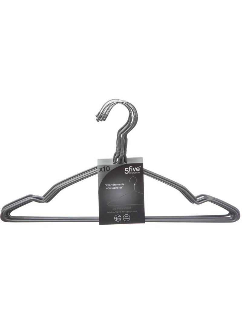 Lot de 10 cintres en métal hang'up Gris - Kiabi