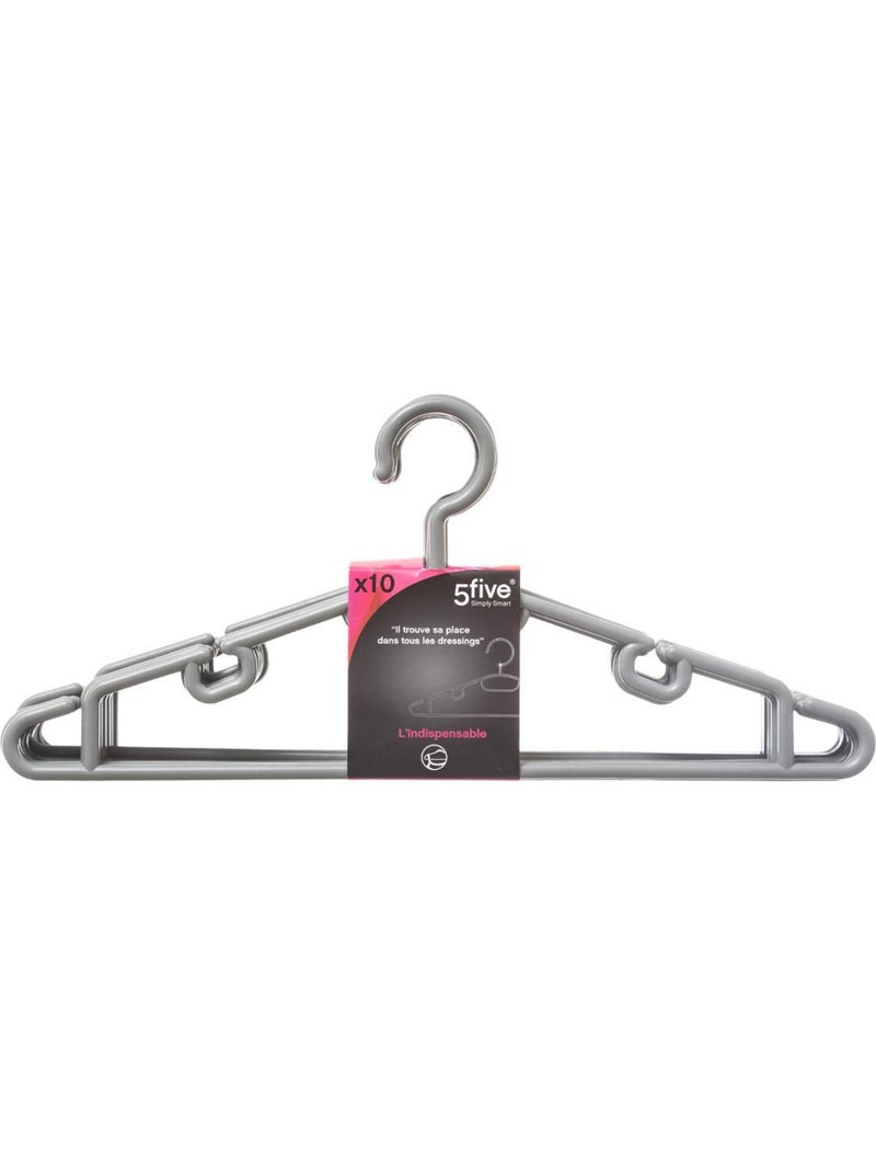 Lot de 10 cintres hang'up Gris - Kiabi