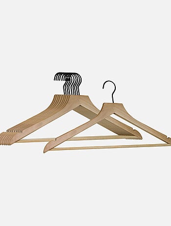 Lot de 10 cintres pour vêtements adulte premium avec crochet pivotant à 360° - Vivezen