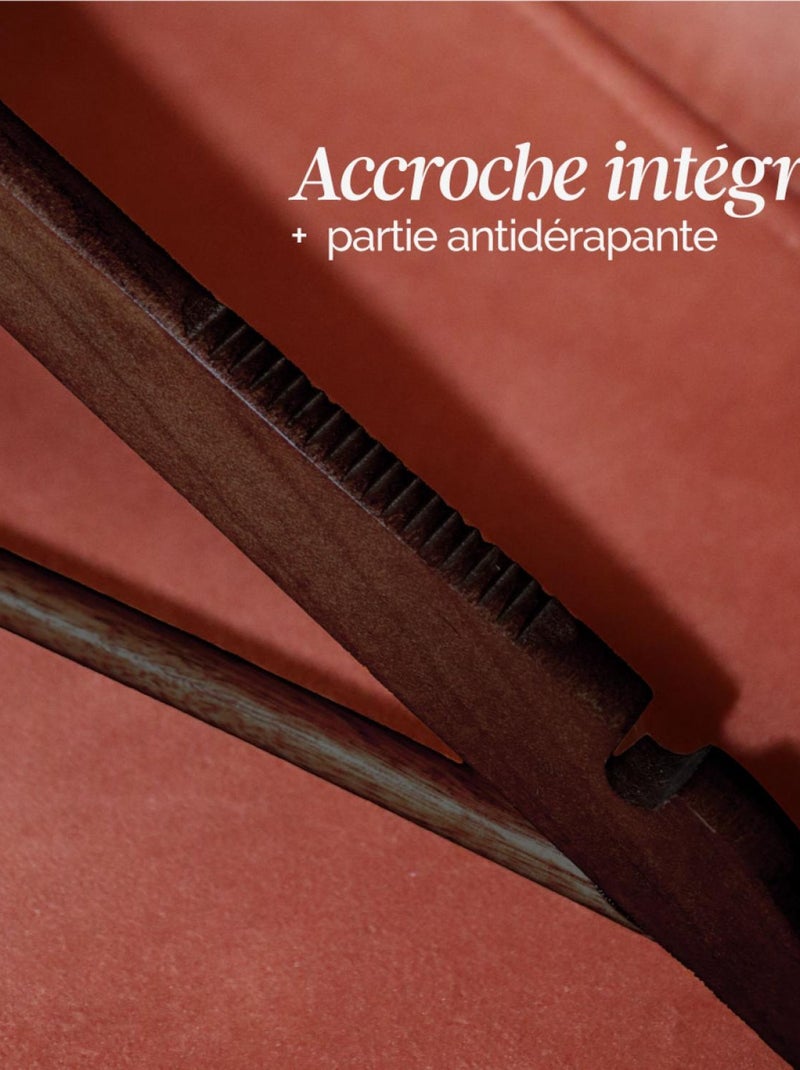 Lot de 10 cintres pour vêtements adulte premium + avec crochet pivotant à 360° - Vivezen Marron foncé - Kiabi