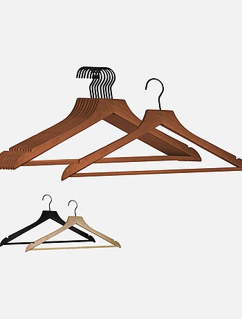 Lot de 10 cintres pour vêtements adulte premium avec crochet pivotant à 360° - Vivezen