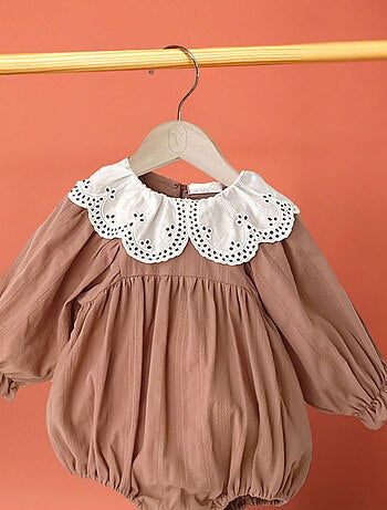 Lot de 10 cintres pour vêtements bébé avec crochet pivotant à 360° - Bois clair - Vivezen
