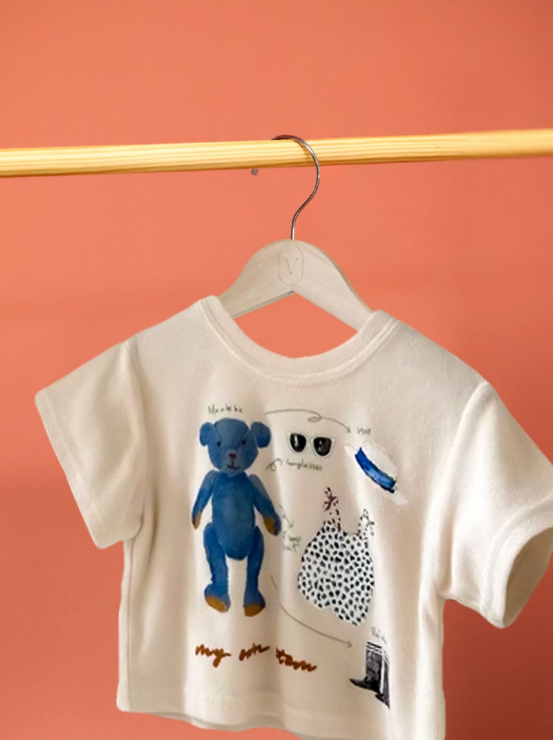 Lot de 10 cintres pour vêtements enfant avec crochet pivotant - Vivezen Beige - Kiabi