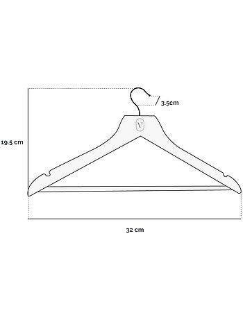 Lot de 10 cintres pour vêtements enfant premium avec crochet pivotant à 360° - Vivezen