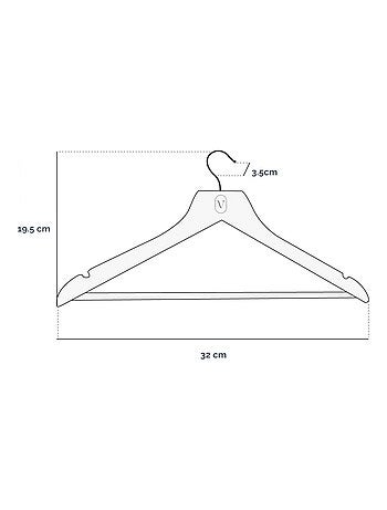 Lot de 10 cintres pour vêtements enfant premium avec crochet pivotant à 360° - Vivezen