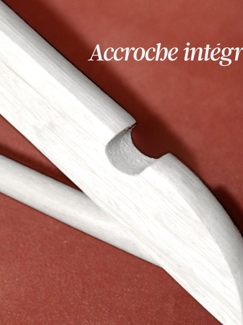 Lot de 10 cintres pour vêtements enfant premium avec crochet pivotant à 360° - Vivezen - Kiabi