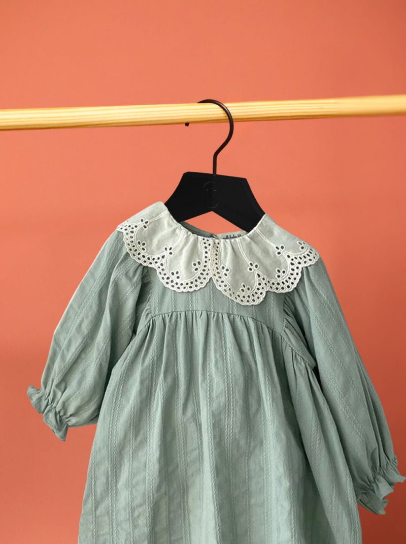 Lot de 10 cintres pour vêtements enfant premium avec crochet pivotant à 360° - Vivezen Noir - Kiabi