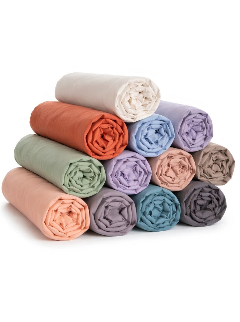 Lot de 10 Draps Housse Coton PROMO LINGE couleurs aléatoires Multicolore - Kiabi