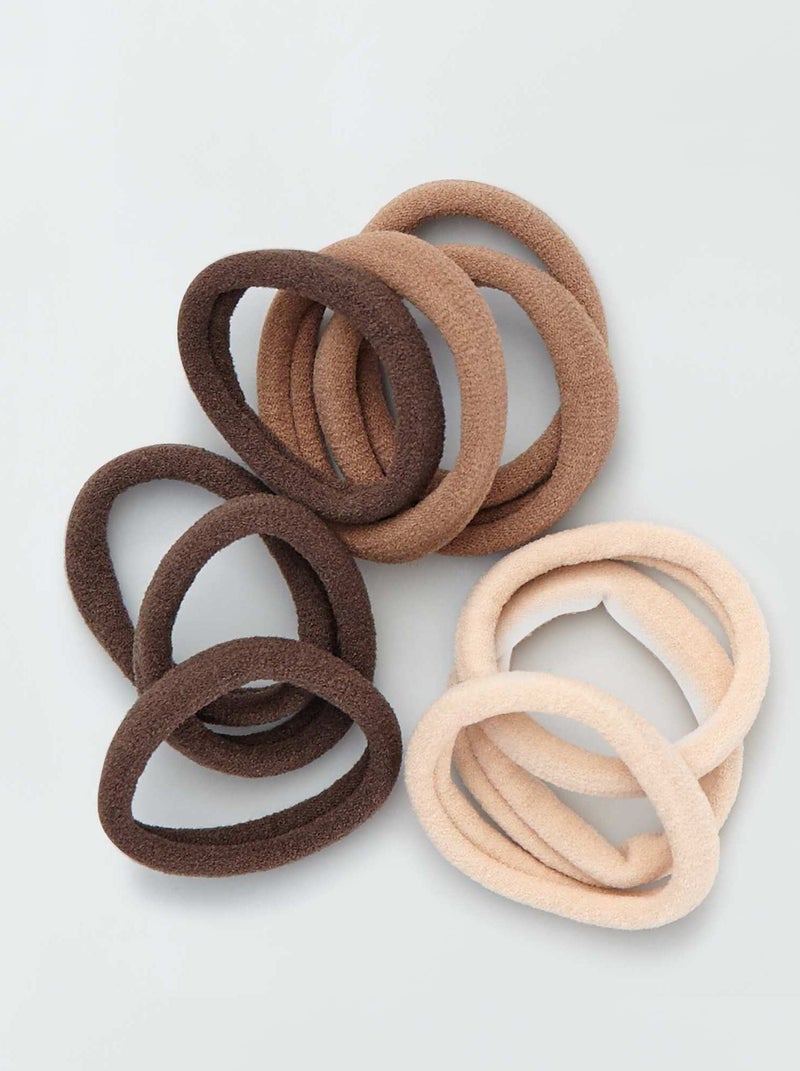 Lot de 10 élastiques pour cheveux beige - Kiabi