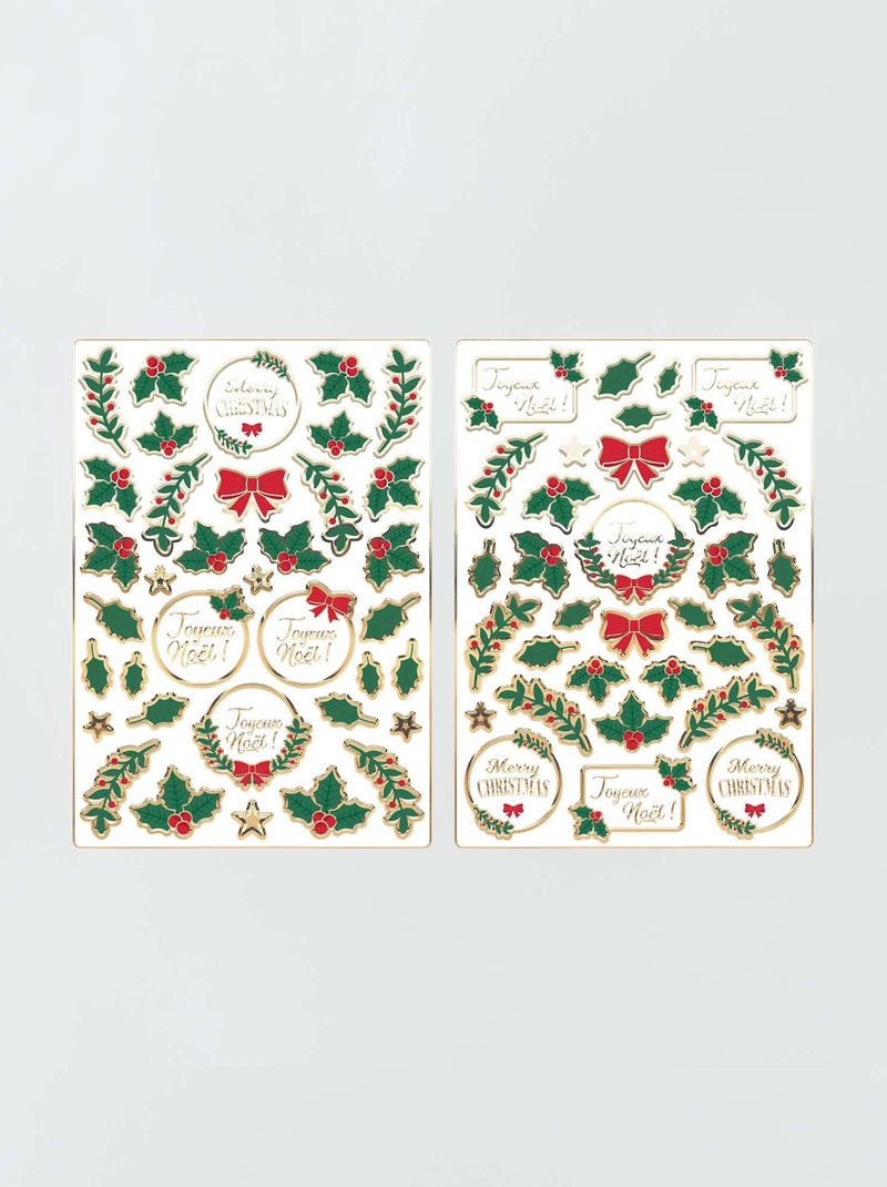 Lot de 10 étiquettes pour cadeaux de Noël Beige - Kiabi