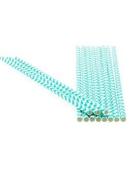 Décoration, animation - Lot de 10 pailles imprimé fantaisie - Kiabi