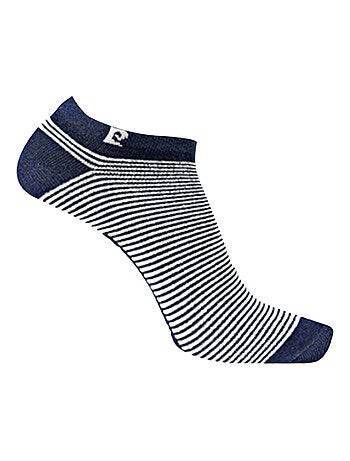 Lot de 10 Paires chaussettes tiges courtes rayées aléatoires PC0373 Pierre Cardin