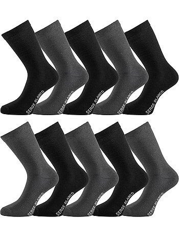 Lot de 10 paires de chaussettes de ville serge blanco serge blanco